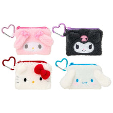 Load image into Gallery viewer, Japan Sanrio Plush Coin Purse Mini Pouch with Carabiner
