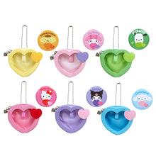 이미지를 갤러리 뷰어에 로드 , Japan Sanrio Mini Pouch Coin Purse &amp; Badge (Colorful Heart)
