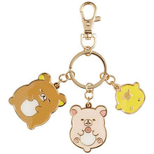 Load image into Gallery viewer, Japan San-X Rilakkuma Metal Keychain Key Ring (Let&#39;s Eat)
