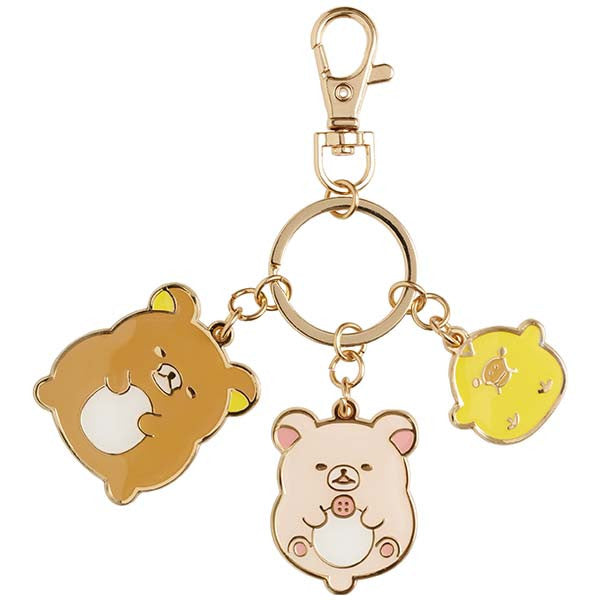 Japan San-X Rilakkuma Metal Keychain Key Ring (Let's Eat)