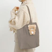 Afbeelding in Gallery-weergave laden, Japan San-X Rilakkuma Shopping Tote Bag with Plush Pouch (Moko Moko)
