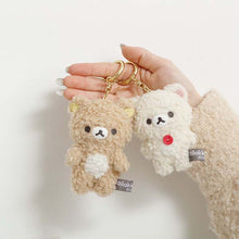 Cargar imagen en el visor de la galería, Japan San-X Rilakkuma Plush Doll Keychain Key Ring (Moko Moko)
