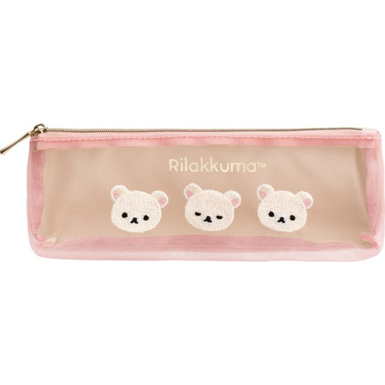 Japan San-X Rilakkuma / Sumikko Gurashi Mesh Slim Pencil Case Pen Pouch