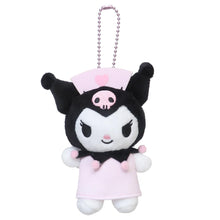Cargar imagen en el visor de la galería, Japan Sanrio Kuromi Plush Doll Keychain (Nurse)
