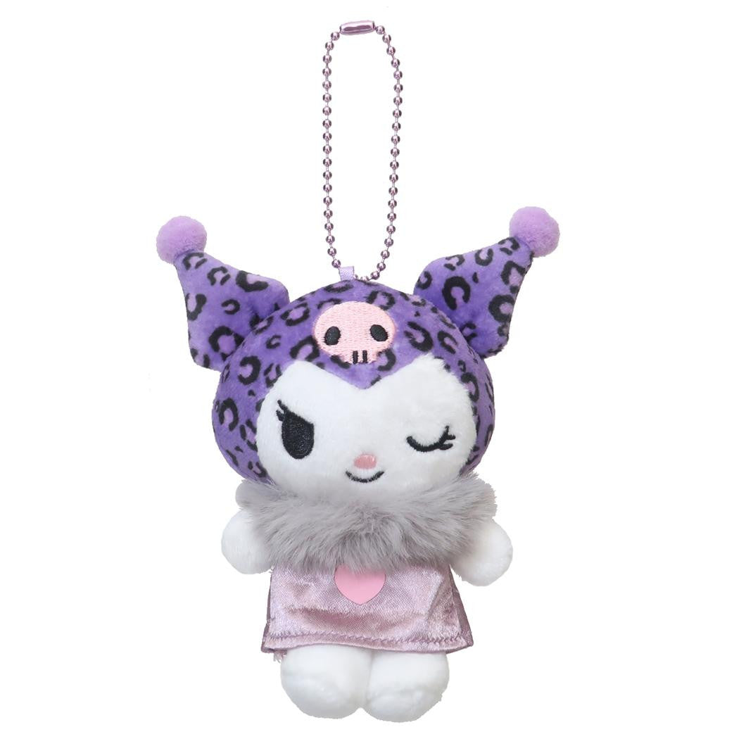 Japan Sanrio Kuromi Plush Doll Keychain (Scarf)