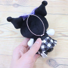 Cargar imagen en el visor de la galería, Japan Sanrio Kuromi Plush Doll Keychain (Idol)

