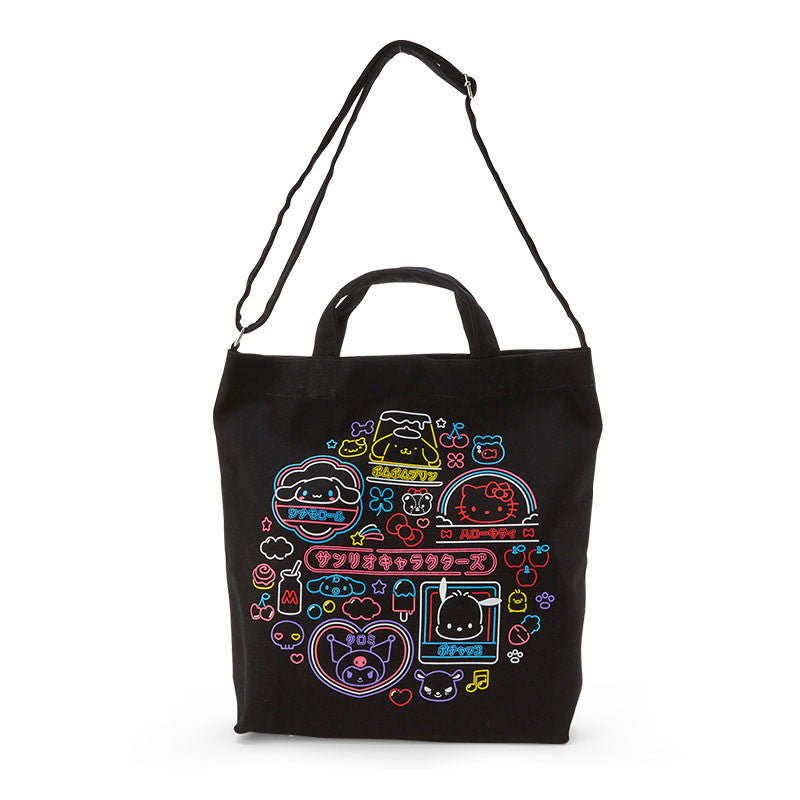 Japan Sanrio Characters Mix Tote Bag Shoulder Bag (Vivid Neon)