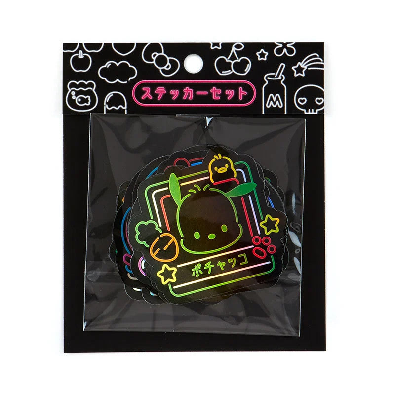 Japan Sanrio Characters Mix Sticker Seal Pack (Vivid Neon)