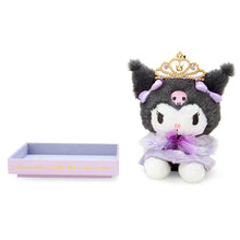 이미지를 갤러리 뷰어에 로드 , Japan Sanrio Kuromi Plush Doll Soft Toy Box Set (Tiara)
