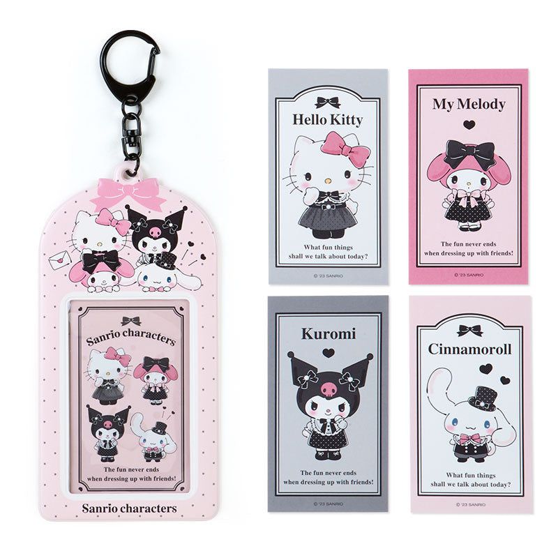 Japan Sanrio Characters Mix Photo Card Holder Keychain (Throbbing Sweet Party)