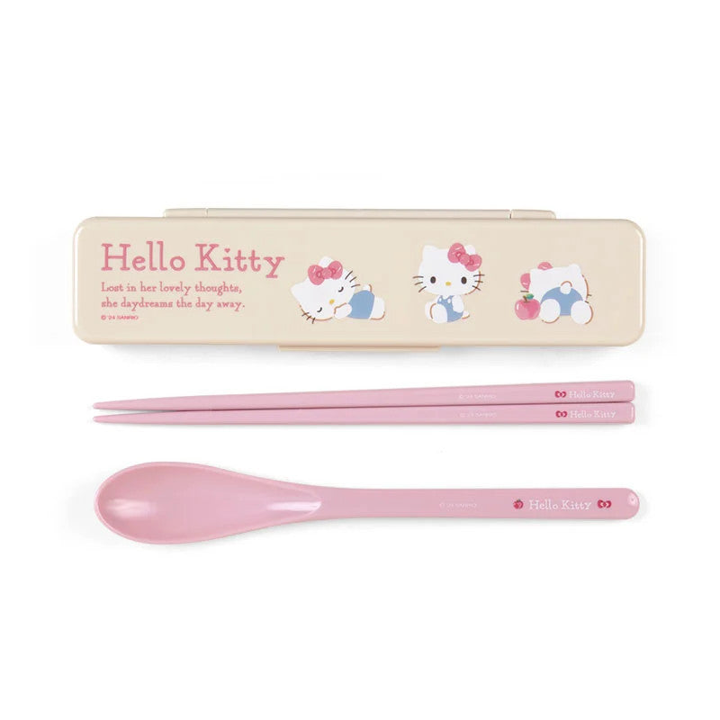 Japan Sanrio Spoon Chopsticks and Case (New Life)