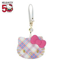 Load image into Gallery viewer, Japan Sanrio Hello Kitty Reel Card Holder Pass Case (Dress Tartan)
