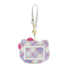 Load image into Gallery viewer, Japan Sanrio Hello Kitty Reel Card Holder Pass Case (Dress Tartan)
