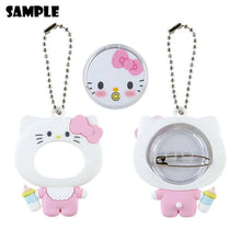 Load image into Gallery viewer, Japan Sanrio Hello Kitty / My Melody / Kuromi / Cinnamoroll / Little Twin Stars / Pompompurin / Wish Me Mell / Sweet Piano / Tuxedo Sam / Bad Badtz Maru / Hangyodon / Pochacco / Keroppi / Pekkle / Cogimyun Photo Badge Keychain Blind Box
