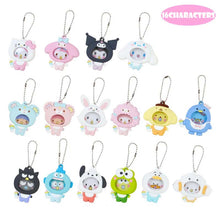 Load image into Gallery viewer, Japan Sanrio Hello Kitty / My Melody / Kuromi / Cinnamoroll / Little Twin Stars / Pompompurin / Wish Me Mell / Sweet Piano / Tuxedo Sam / Bad Badtz Maru / Hangyodon / Pochacco / Keroppi / Pekkle / Cogimyun Photo Badge Keychain Blind Box
