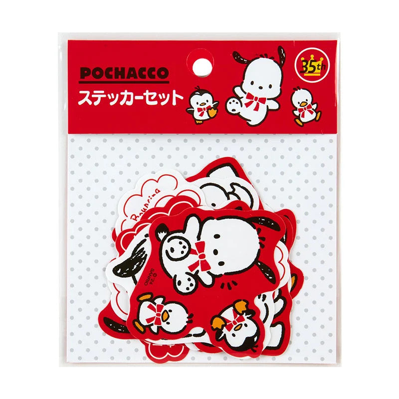 Japan Sanrio Pochacco Sticker Pack (Red Ribbon)