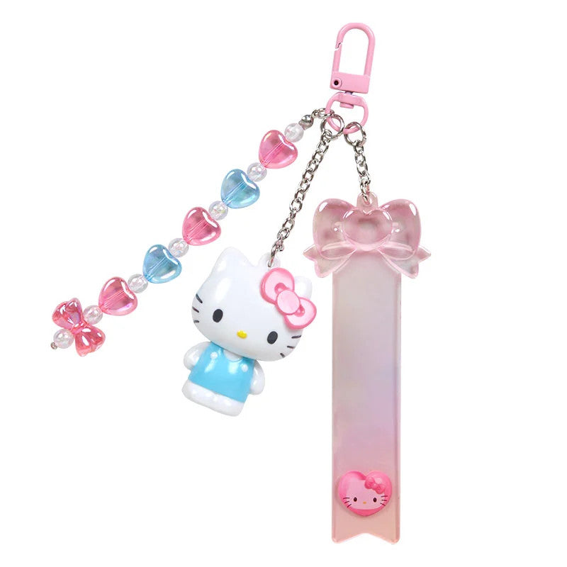 Japan Sanrio Mascot Name Tag Keychain (Clear and Plump 3D)