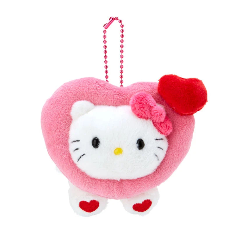 Japan Sanrio Plush Doll Keychain (Colorful Heart)