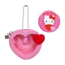 이미지를 갤러리 뷰어에 로드 , Japan Sanrio Mini Pouch Coin Purse &amp; Badge (Colorful Heart)
