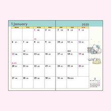 Load image into Gallery viewer, Japan Sanrio Hello Kitty 2025 Monthly Pocket Schedule Book / Planner
