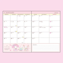 Charger l&#39;image dans la galerie, Japan Sanrio 2025 Weekly B6 Schedule Book / Planner
