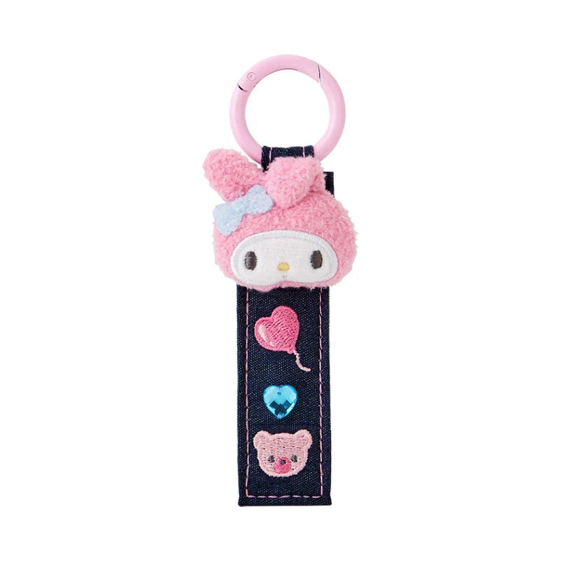 Japan Sanrio Tag Keychain (Denim Patch)