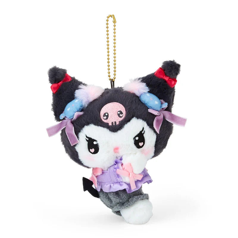 Japan Sanrio Kuromi Plush Doll Keychain (Romi Kyun Room)