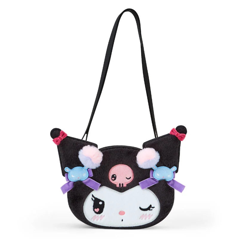 Japan Sanrio Kuromi Plush Shoulder Bag (Romi Kyun Room)