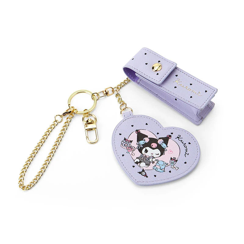 Japan Sanrio Kuromi Lipstick Case Keychain (Romi Kyun Room)