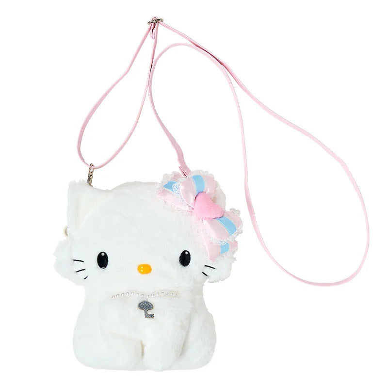 Japan Sanrio Plush Shoulder Bag (Fluffy Heart)