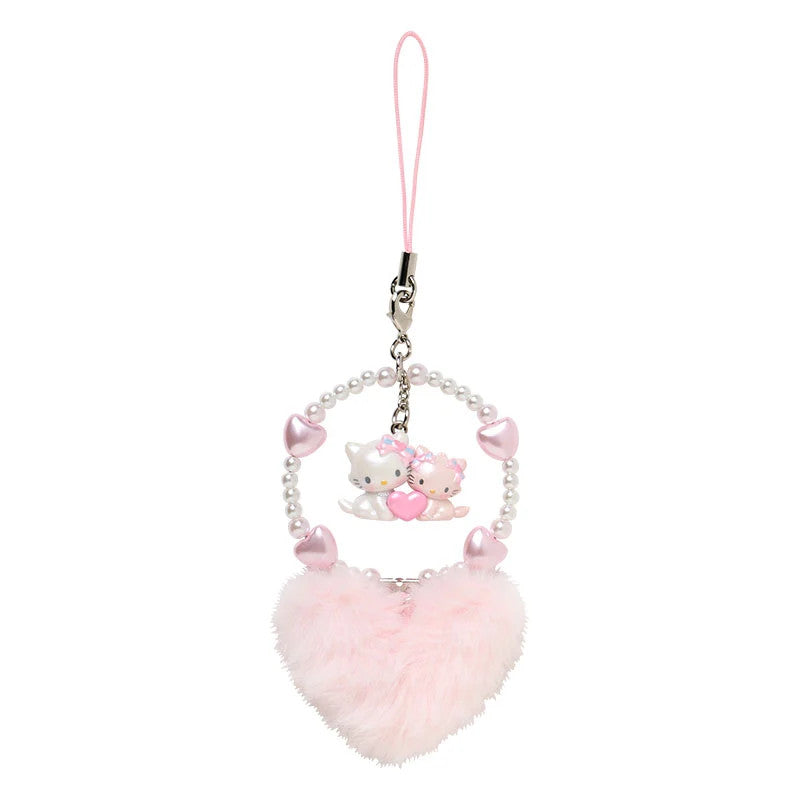 Japan Sanrio Mobile Strap Charm (Fluffy Heart)