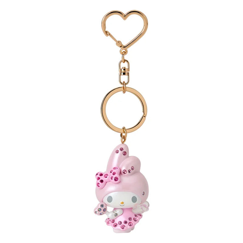 Japan Sanrio Rhinestone Angel Keychain Key Ring