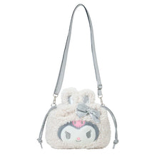 Carregar imagem no visualizador da galeria, Japan Sanrio 2 Way Plush Drawstring Shoulder Bag (Fluffy Snow Rabbit)
