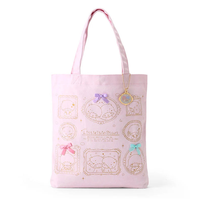 Japan Sanrio Little Twin Stars Tote Bag (Frame Design)