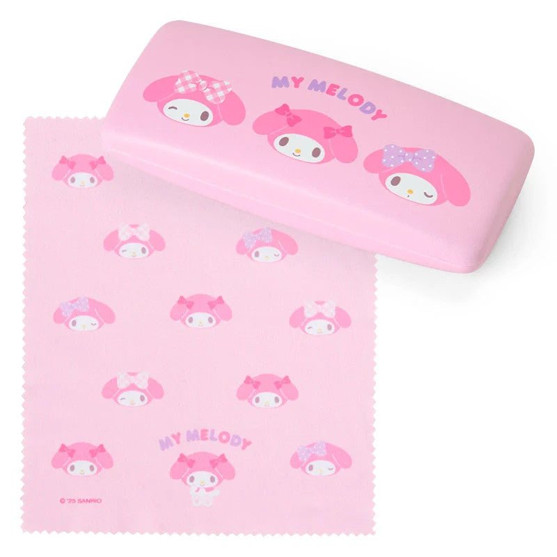 Japan Sanrio Glasses Case and Glasses Cloth (Face)