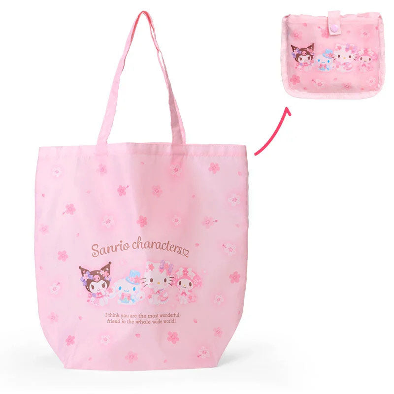 Japan Sanrio Characters Mix Eco Shopping Tote Bag (Sakura)