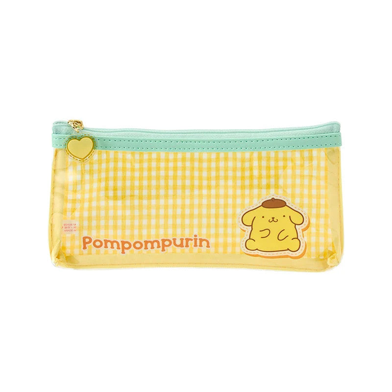 Japan Sanrio Clear Pencil Case Pen Pouch (Checked)