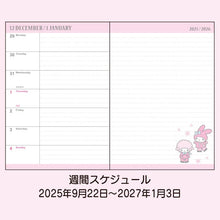 Carregar imagem no visualizador da galeria, Japan Sanrio 2026 Weekly B6 Schedule Book / Planner

