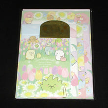 Load image into Gallery viewer, Japan San-X Sumikko Gurashi Letter Paper &amp; Envelope Set (Flower Garden)

