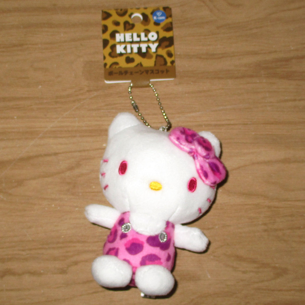 Japan Sanrio Hello Kitty Plush Doll Keychain (Leopard Print)