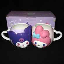 Load image into Gallery viewer, Japan Sanrio Kuromi &amp; My Melody Pair Ceramic Mug Set
