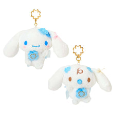 Load image into Gallery viewer, Japan Sanrio Cinnamoroll Plush Doll Keychain (Light Blue Clover)
