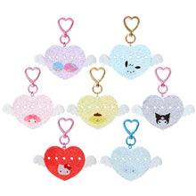 Carica l&#39;immagine nel visualizzatore di Gallery, Japan Sanrio Hello Kitty / Little Twin Stars / Pochacco / Pompompurin / Cinnamoroll / Kuromi / My Melody Heart Style Keychain (My Pachirun)
