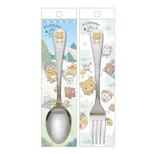 Lade das Bild in den Galerie-Viewer, Japan San-X Rilakkuma Stainless Steel Spoon / Fork (Camping)
