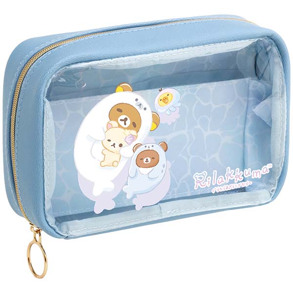 Japan San-x Rilakkuma Clear Pouch (Ocean)