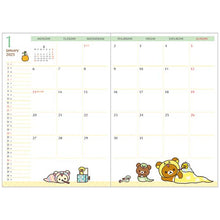 Charger l&#39;image dans la galerie, Japan San-X Rilakkuma 2025 Weekly B6 Schedule Book / Planner
