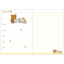 Charger l&#39;image dans la galerie, Japan San-X Rilakkuma 2025 Weekly B6 Schedule Book / Planner
