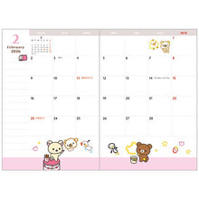 Charger l&#39;image dans la galerie, Japan San-X Rilakkuma 2025 Monthly A6 Schedule Book / Planner (Wake Up)
