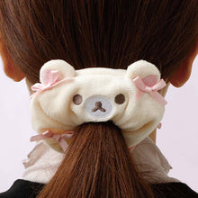 Carica l&#39;immagine nel visualizzatore di Gallery, Japan San-X Rilakkuma Korilakkuma Plush Scrunchies Ponytail Holder Hair Tie (Cotton Candy in the Sky)
