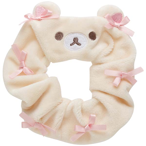 Japan San-X Rilakkuma Korilakkuma Plush Scrunchies Ponytail Holder Hair Tie (Cotton Candy in the Sky)